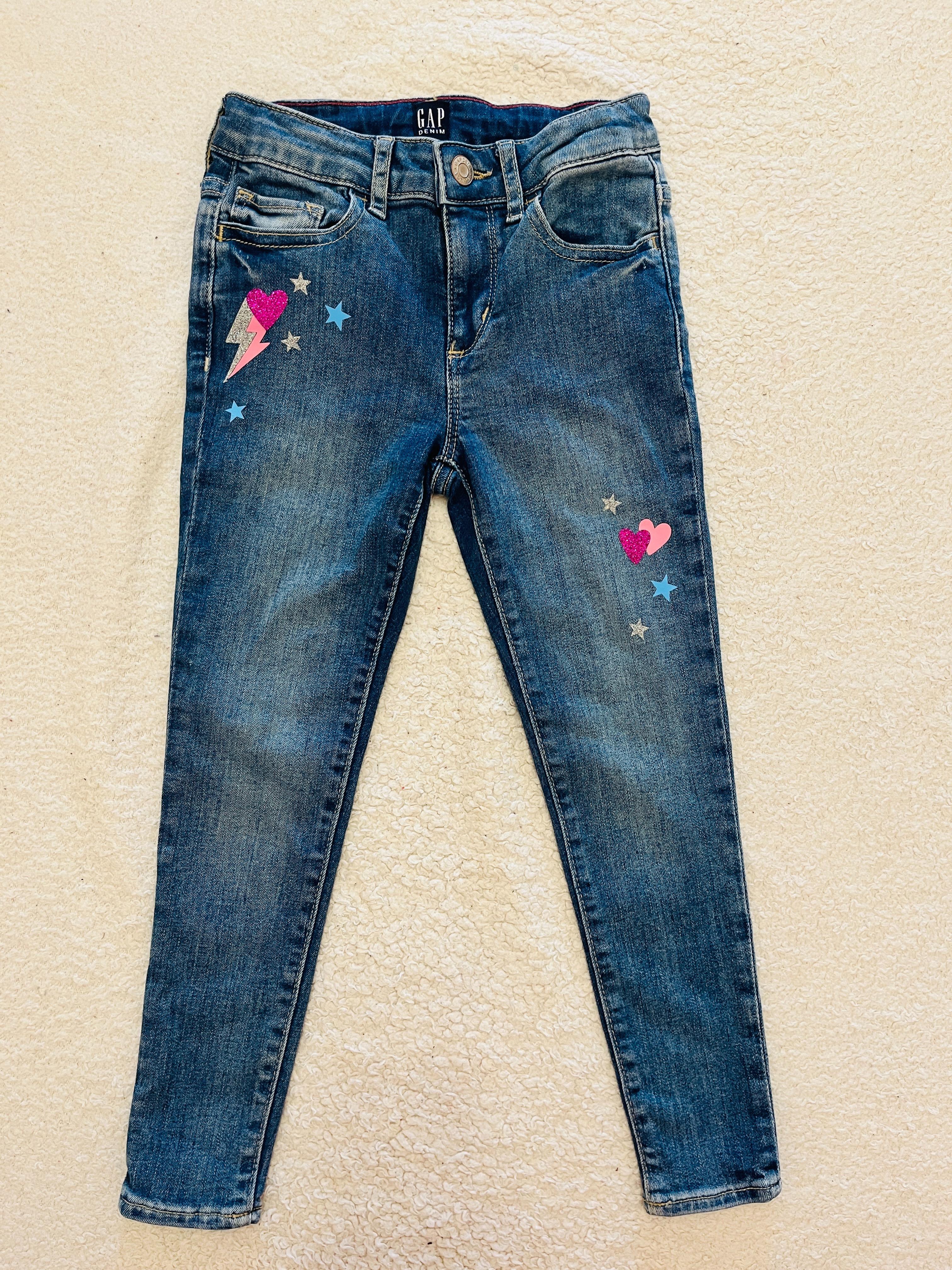 Neuwertige GAP Stretch Jegging Glitzer Gr.110 #1