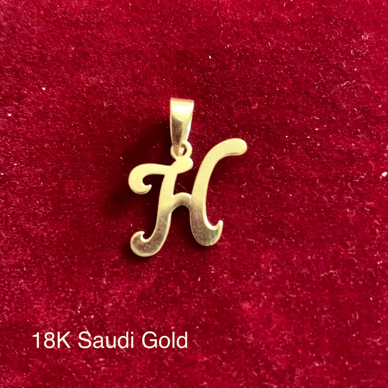 Buchstabe Anhänger “H” 750er-/18K  Gold #1