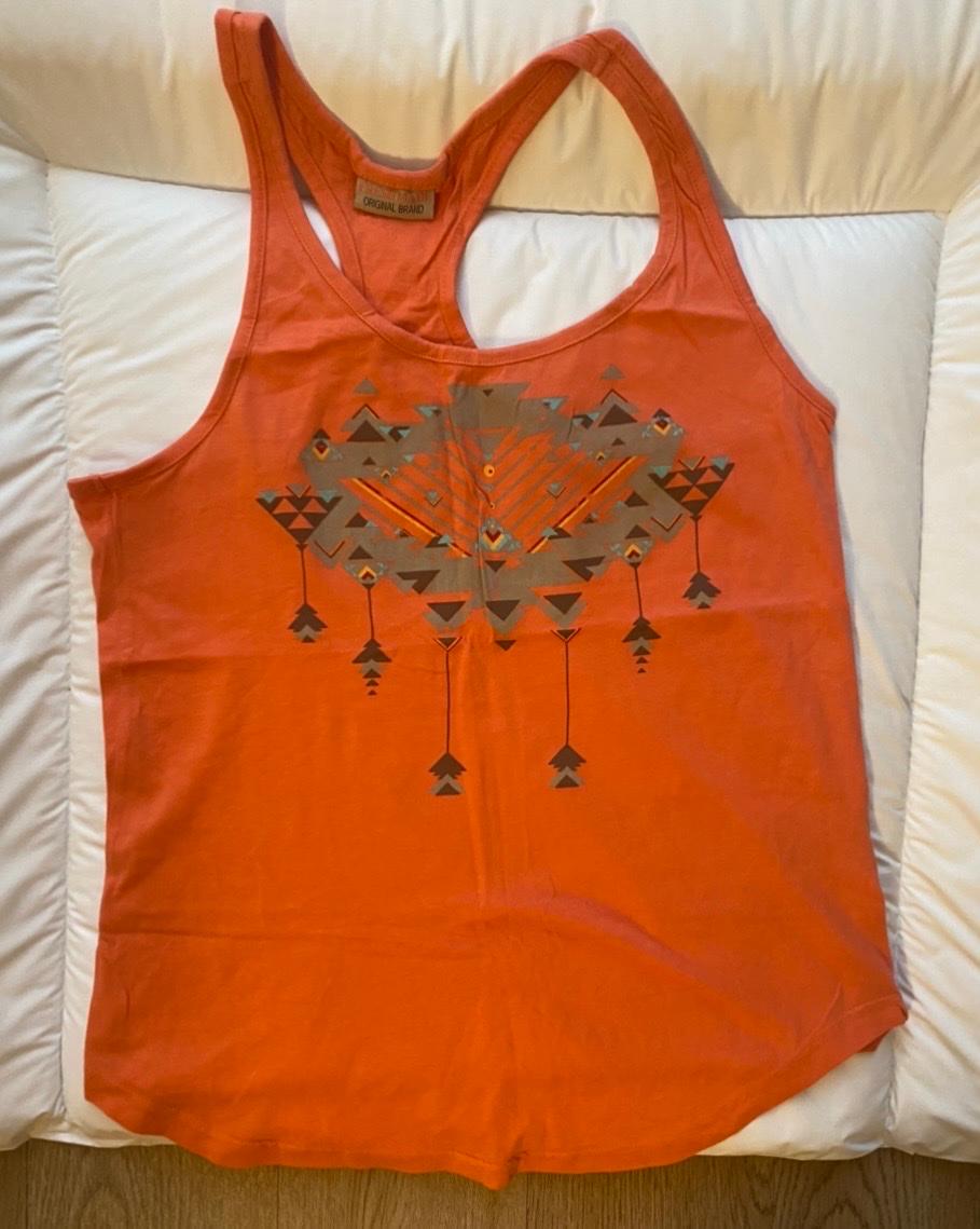 Shirt Top Größe L Orange Damen Oberteil #1