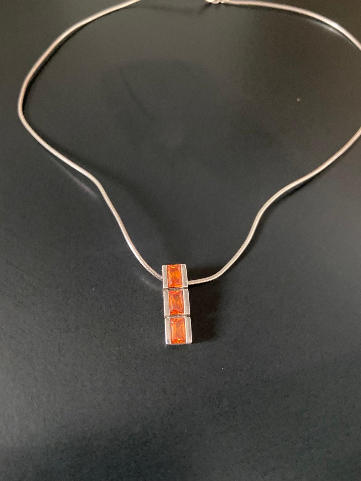 925 echt Silber Halskette + Anhänger #1