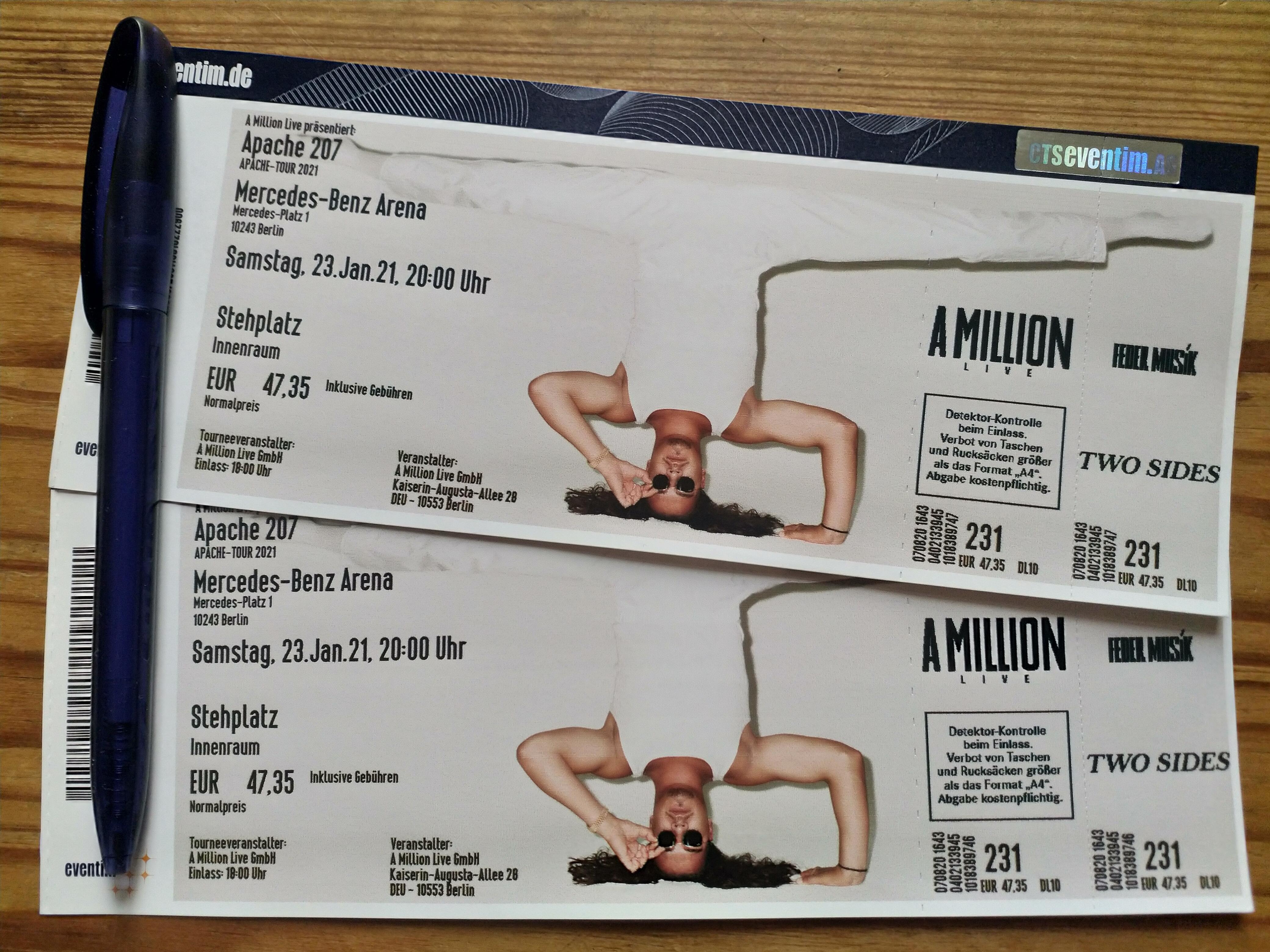 2x Tickets Apache 207 - Berlin am 16.10.22 #1