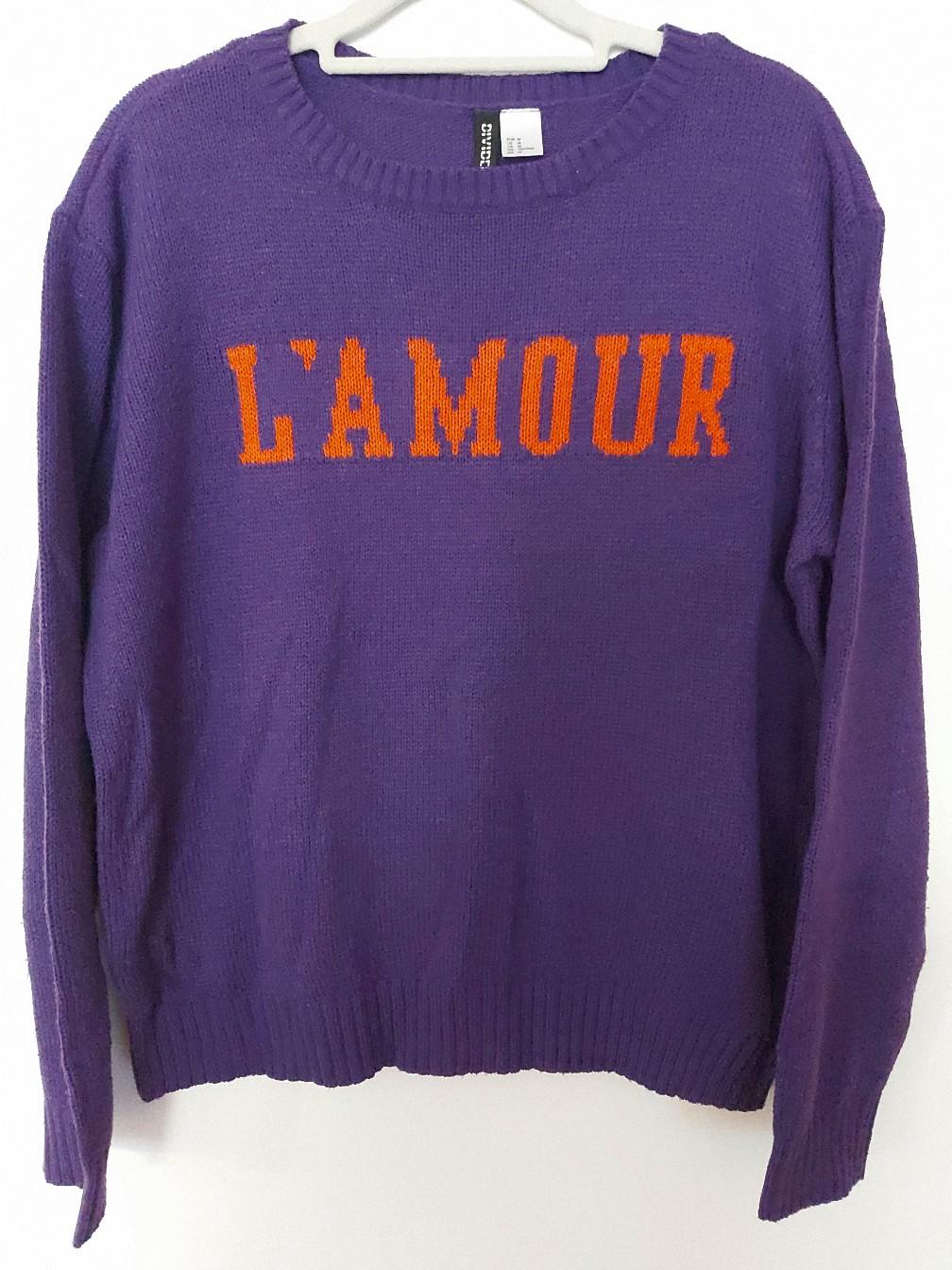 H&M Divided Strick Pullover Gr. M lila #1