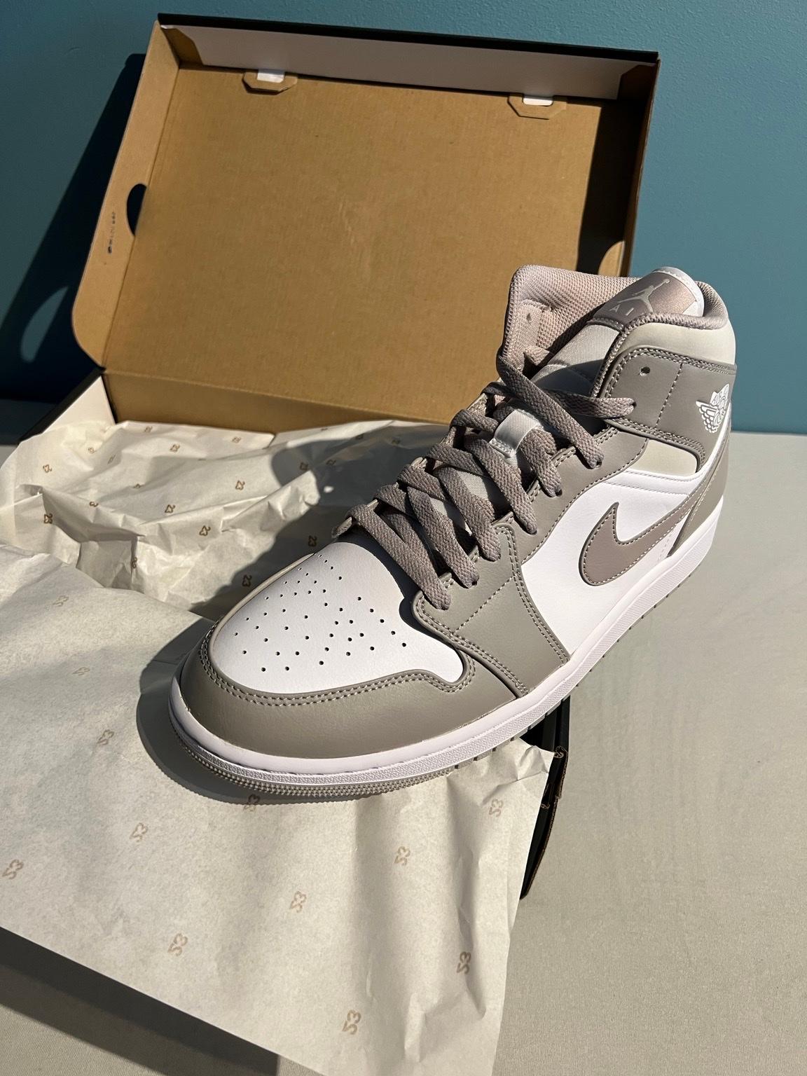 Air Jordan 1 Mid Linen Gr. 46 #1