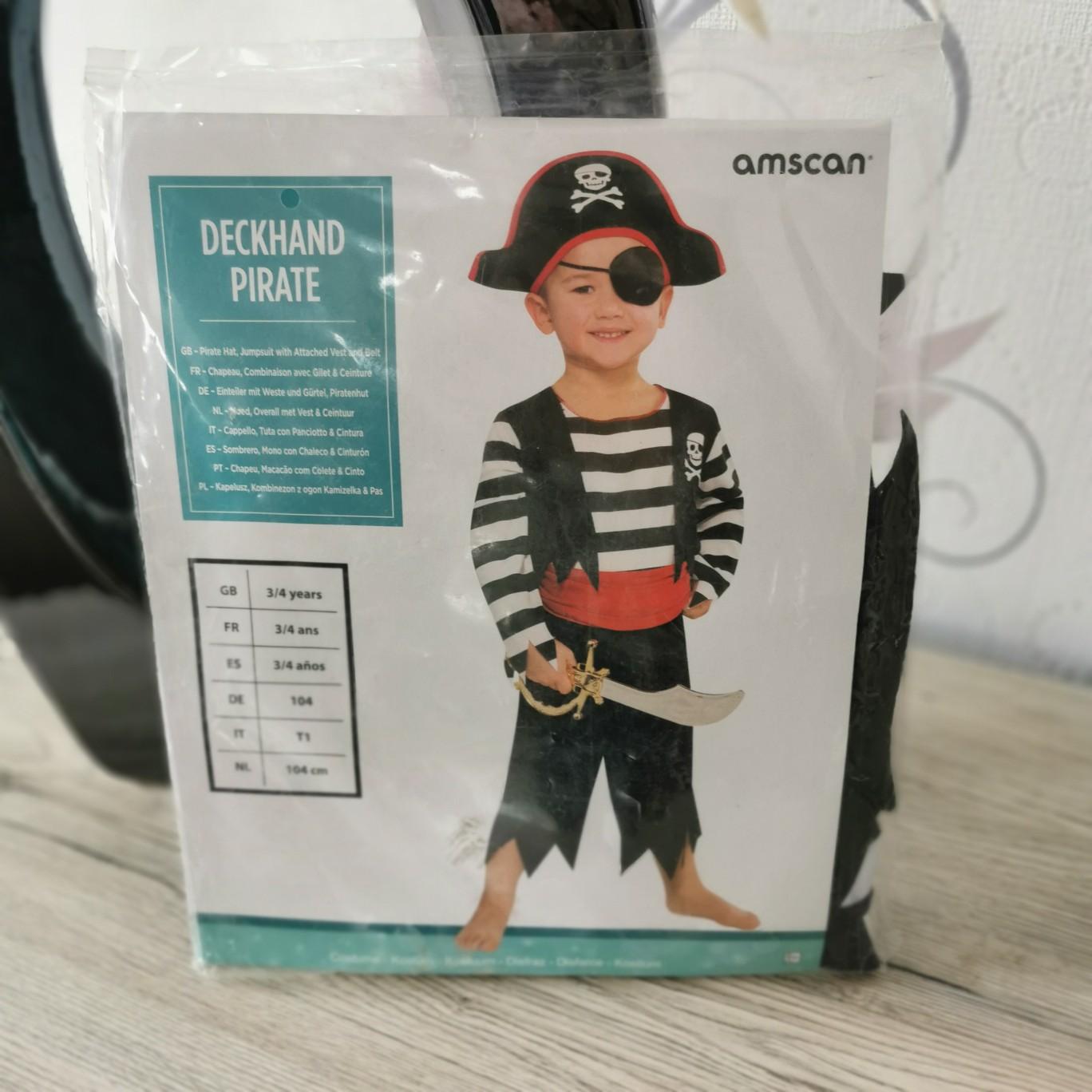 Piraten Kostüm Gr. 104 Karneval Mottoparty Ve #1