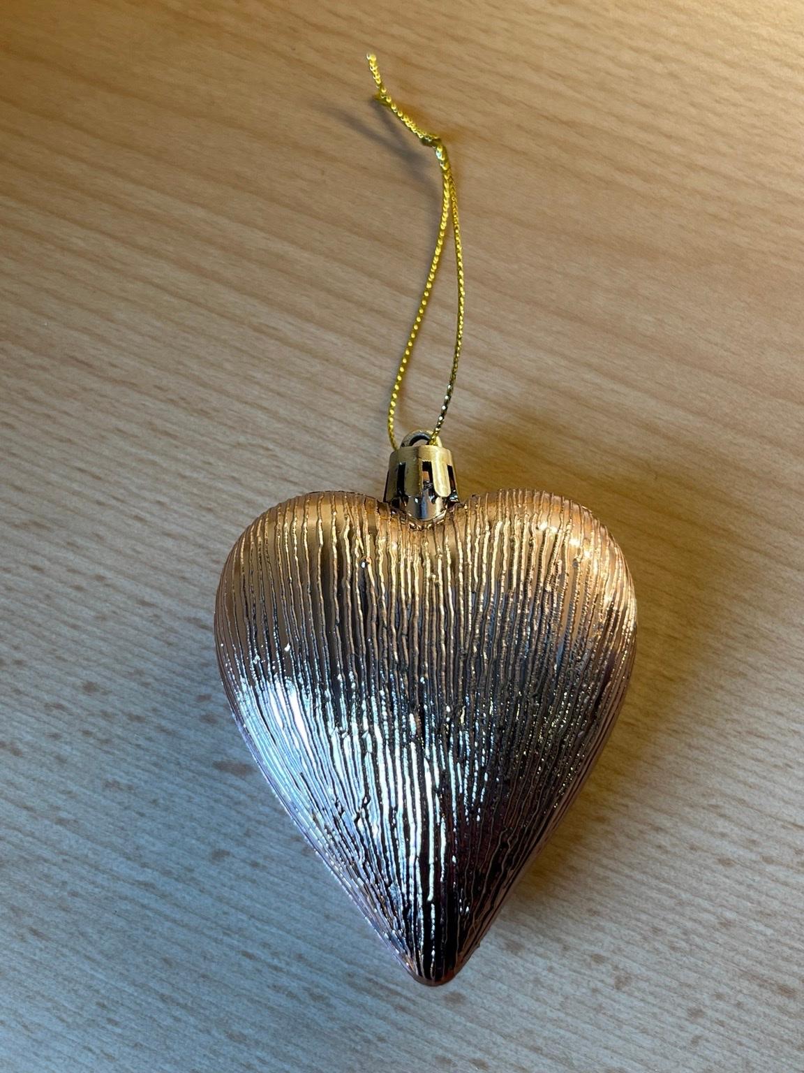 Anhänger Baumschmuck Herz rosé rosa #1