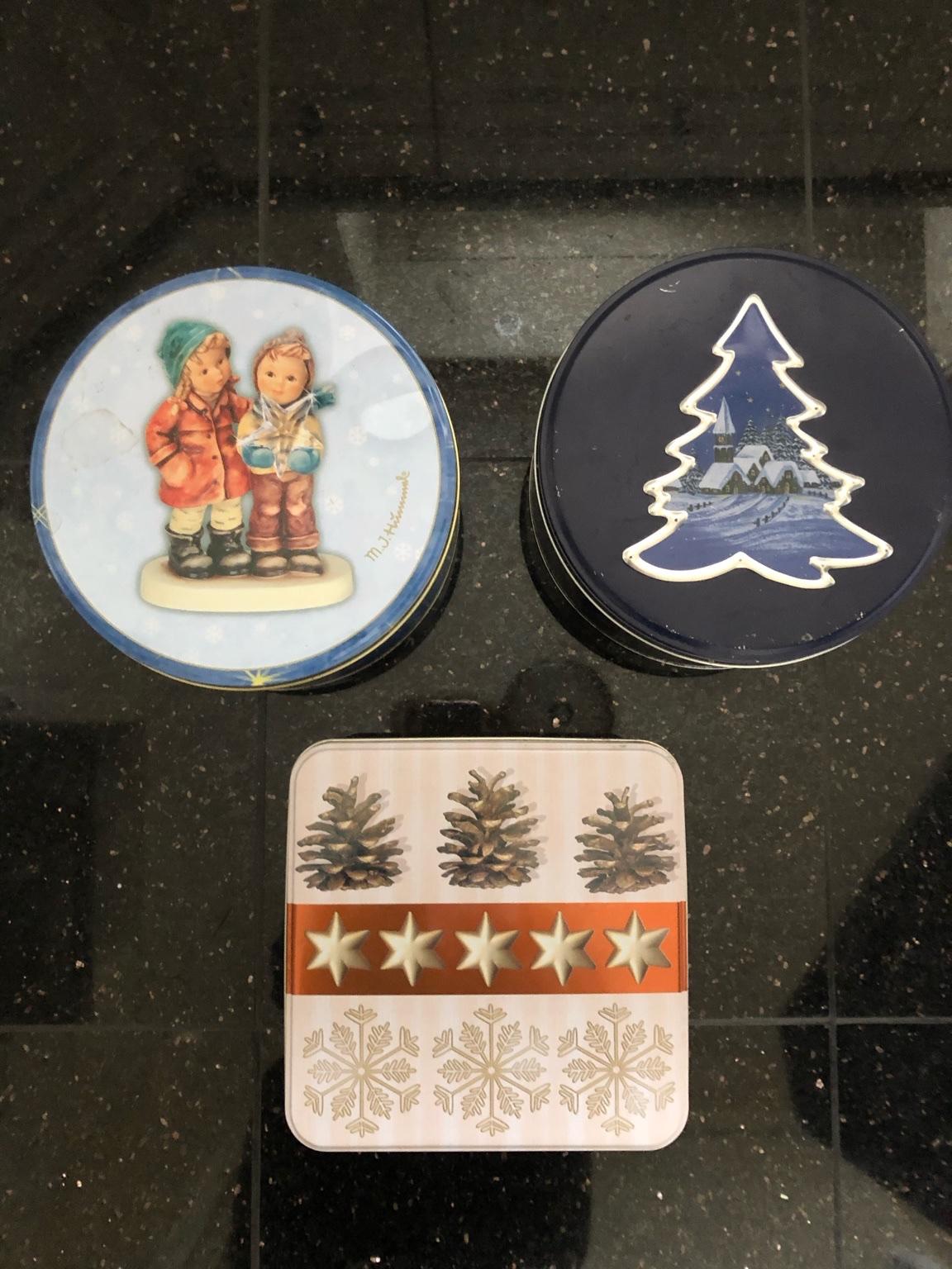 Weihnachtsdosen 7 Stück aus Blech #1