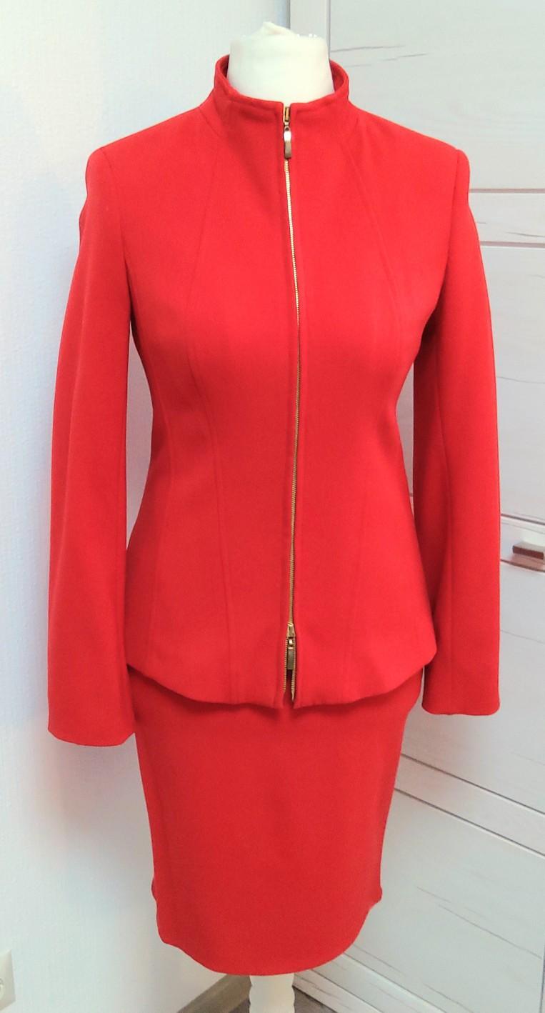 CLASS Kostüm Rock, Jacke rot Gr. 36 #1