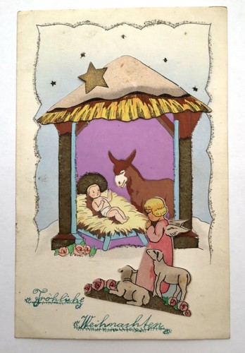Alte weihnachtskarte aus - alte,