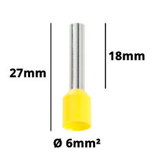 Aderendhülsen 6mm² lang gelb