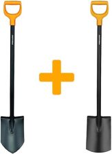 Fiskars 131403 RUND Gärtnerspaten Solid & Fiskars 131413 Gärtnerspaten SPITZ Set