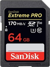 SanDisk Extreme Pro SDXC UHS-I Speicherkarte 64GB V30, U3, 4K-UHD-Videos