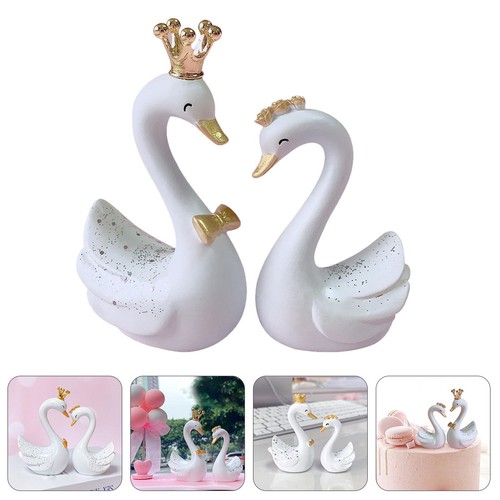 Paar mode swan birthday cake - 1,