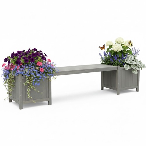 Garten blumenkasten holzbank - holzbank, 2