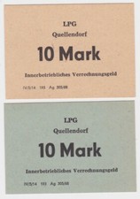 2 x 10 Banknoten DDR LPG Geld