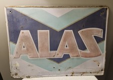 1970 ALAS ZIGARETTEN ALTES BLECHSCHILD WERBUNG DEKO VINTAGE MEXIKO