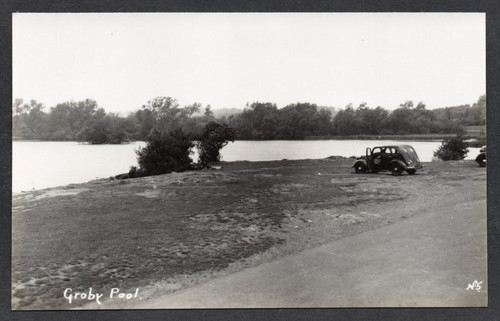 Postkarte groby pool bei - groby,