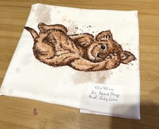 Panel Bio French Terry Little Love Löwe Baby Stoff Nähen DIY Kinderstoff Löwen