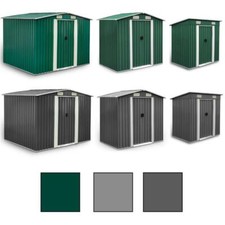 Geräteschuppen Metall Gerätehaus Gartenhaus Pultdach Satteldach Schiebetür