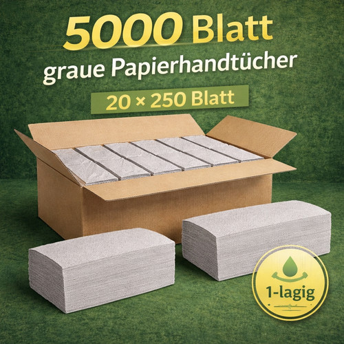 Papierhandtücher grau 5000 - -grau,