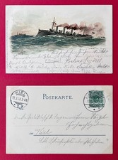 Litho AK Schiffe 1898 SM Aviso Greif unter Volldampf    ( 165601
