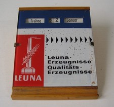 Seltener Schreibtisch Dreh Kalender DDR LEUNA