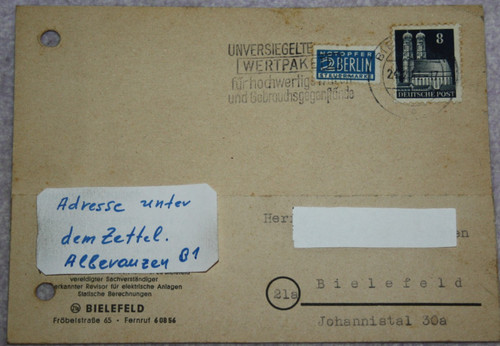 Karte beför bielefeld - karte.,