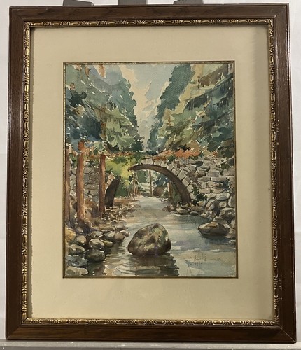 Aquarell unterzeichnet 1923 - aquarell,