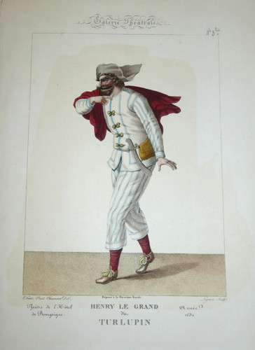 Commedia dell arte - gravur, xix