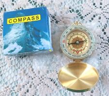 TASCHENKOMPASS Messing Kompass Navigation Schlüsselanhänger Wandern 