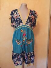 Johnny Was LA Seide Kleid Bluse Tunika, bestickt, Größe M , Sehr guter Zustand