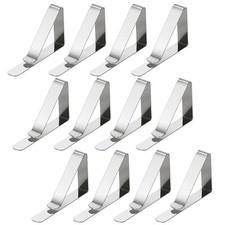 Tischdeckenclips x12 NEU verstellbar hochwertig Silber Metall Halter von TRIXES