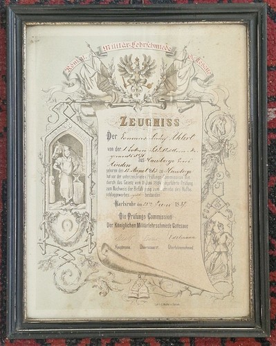Orig zeugnis königl - königl., militär