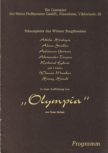 Programmheft franz molnar - programmheft,