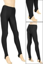 Kinder Leggings mit Steg Voltigierhose lange Hose stretch elastisch shiny Glanz