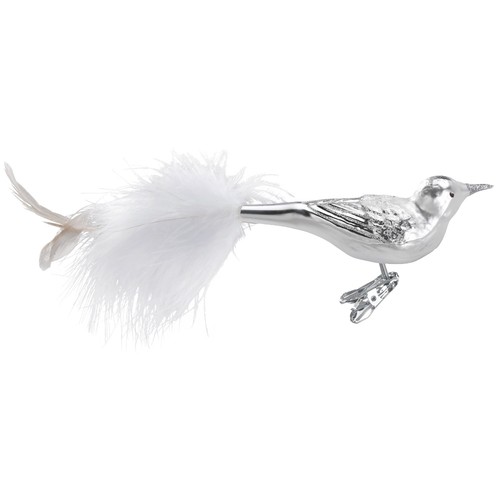 White feathers 11cm vogel - white,