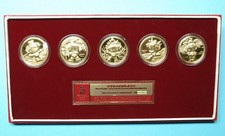 China Maskottchen Medaillen Proof Set Olympiade Peking 2008 in Box PP (EM482