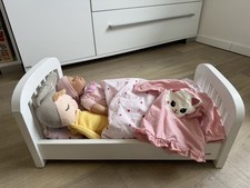 goki Puppenbett mit Bettzeug * Puppen Metoo+Zapf *Top Zustand