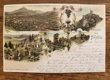 AK Litho Gruss vom Trifels 1889 Annweiler südliche Weinstraße 