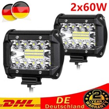 2x 60W LED Arbeitsscheinwerfer Offroad Scheinwerfer 12V/24V für Jeep SUV Bagger