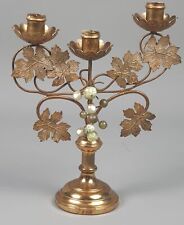 Antiker Kerzenleuchter Frankreich Metall floralen Dekor