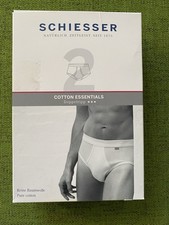Schiesser Cotton  2er Pack Sport-Slip Unterhose Doppelripp Größe 5 / M Eingriff