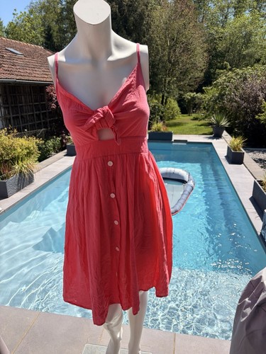 Sommerkleid pink coral mit - sommerkleid,