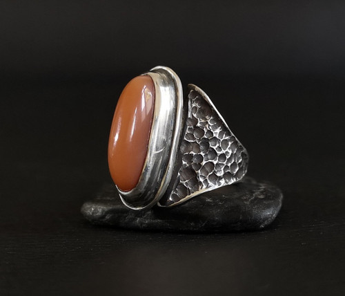Carneol 925 ring massiv - carneol,