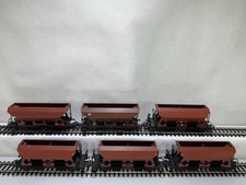 6x Märklin/Fleischmann Drehschieber Seitenentladewagen, H0, AC, gebraucht #0293