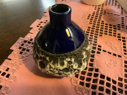 Fat lava vase - fat, kobaltblau