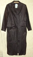 Ledermantel bodenlang schwarz