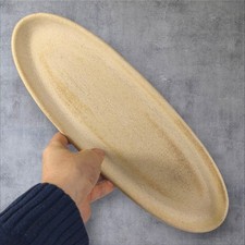 Holzschale 39cm braun natur oval Dekoschale Holz Tablett Tischdeko Advent Teller