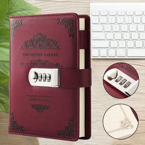 Leder tagebuch mit schloss - leder,