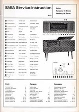 Service Manual-Anleitung  Saba Konstanz 18 Stereo 