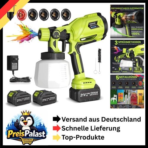 Akku farbsprühgerät 21v hvlp - farbsprühgerät,